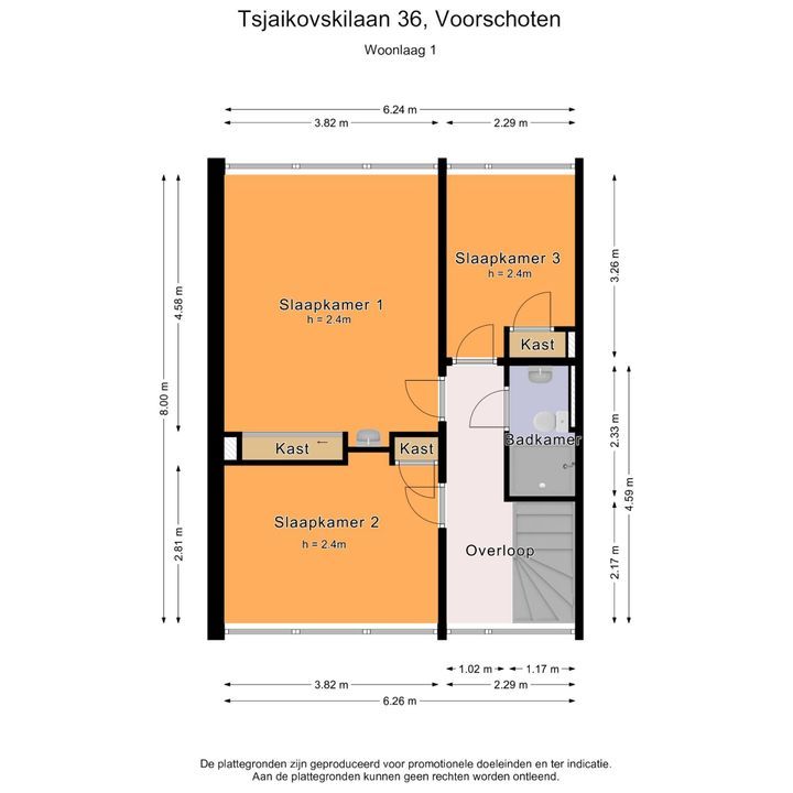 Tsjaikovskilaan 36, Voorschoten plattegrond-26