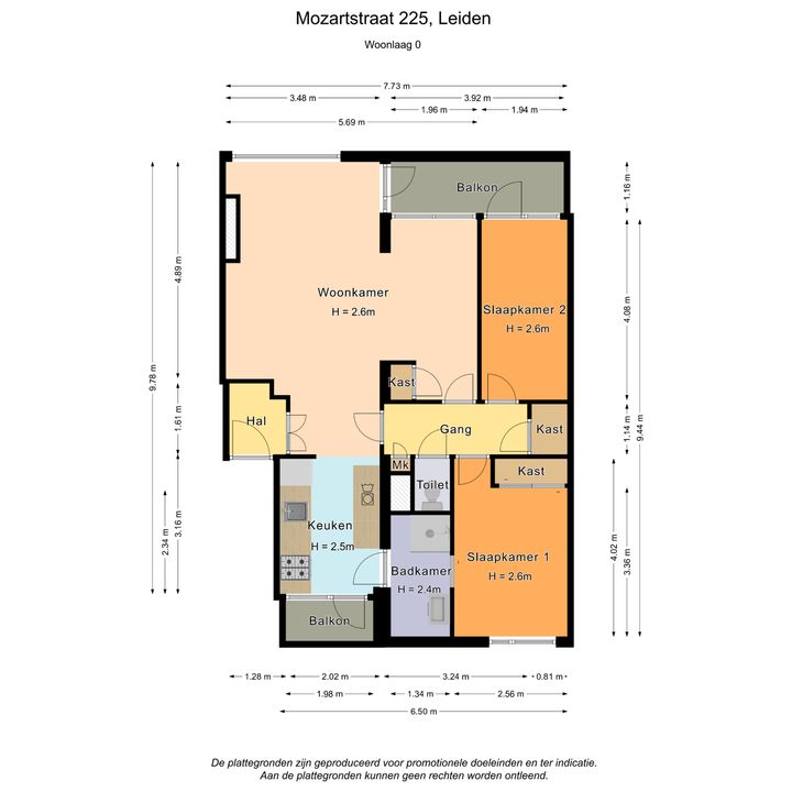 Mozartstraat 225, Leiden plattegrond-27