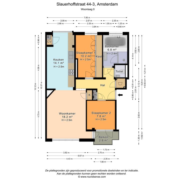 Slauerhoffstraat 44 III, Amsterdam plattegrond-24