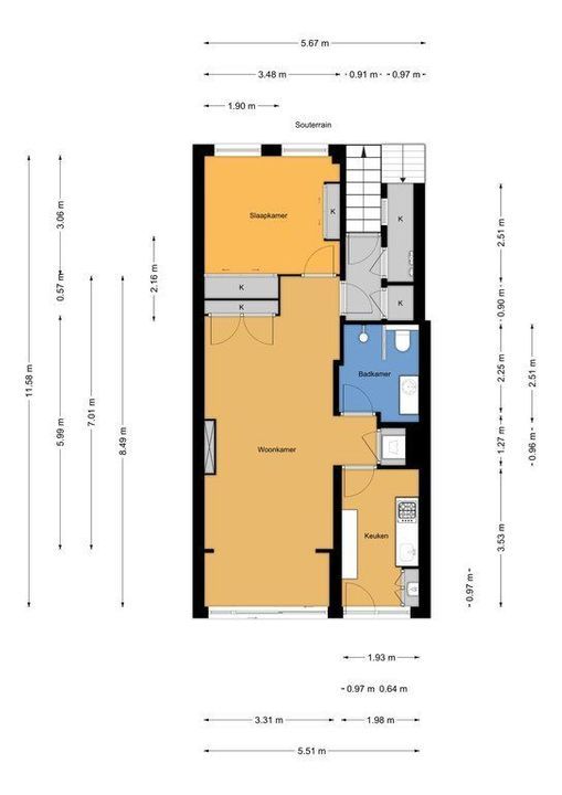 Renbaanstraat 86 a, Den Haag plattegrond-21