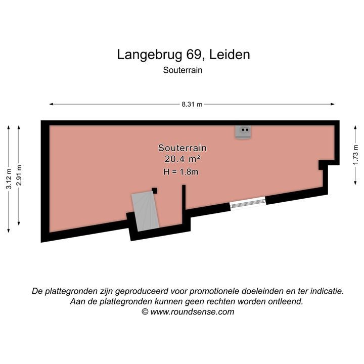 Langebrug 67 - 69, Leiden plattegrond-28