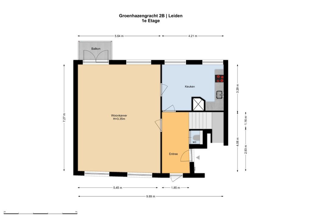 Groenhazengracht 2 B, Leiden plattegrond-48