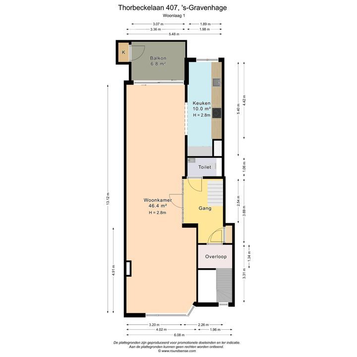 Thorbeckelaan 407, Den Haag plattegrond-43