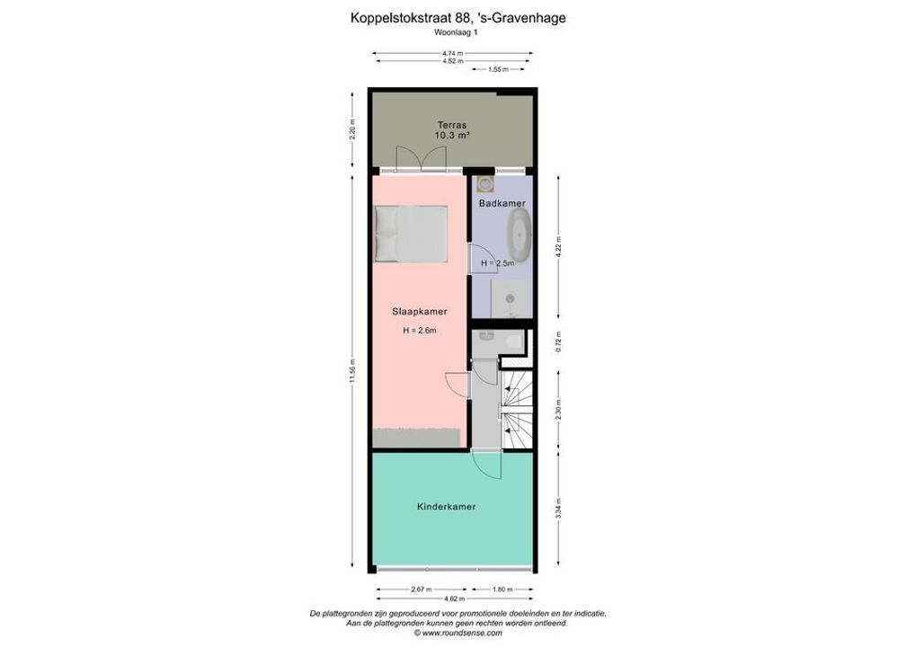 Koppelstokstraat 88, Den Haag plattegrond-44