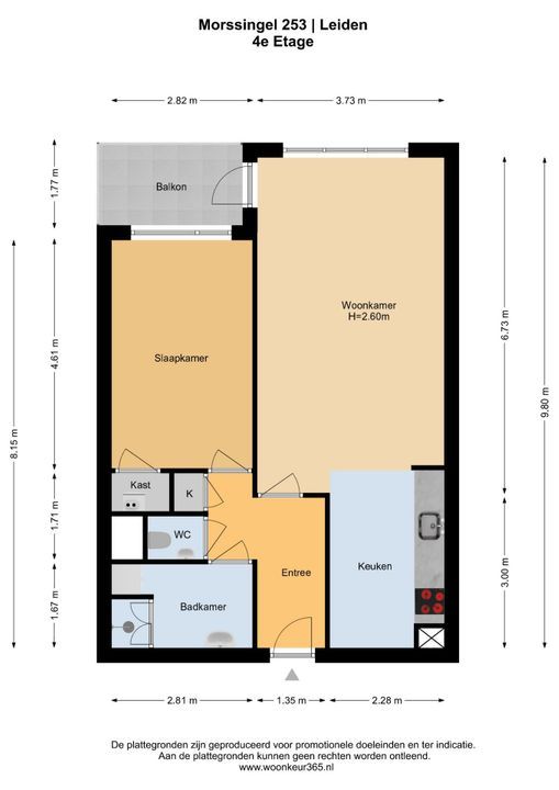 Morssingel 253, Leiden plattegrond-25