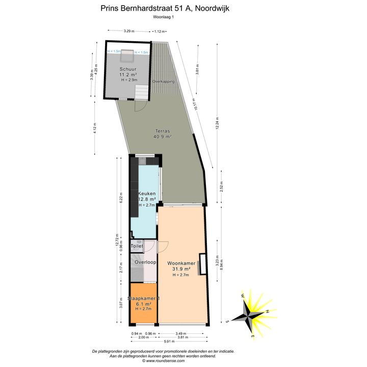 Prins Bernhardstraat 51 51 A, Noordwijk plattegrond-36