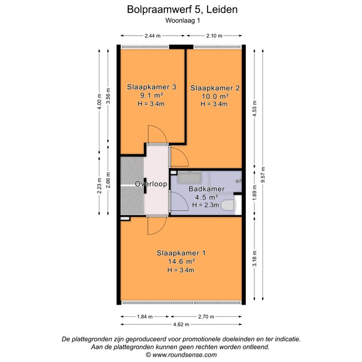 Bolpraamwerf 5, Leiden plattegrond-36