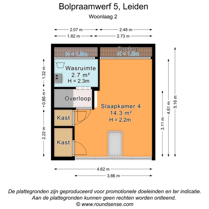 Bolpraamwerf 5, Leiden plattegrond-36