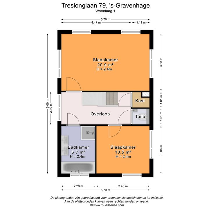Treslonglaan 79, Den Haag plattegrond-60