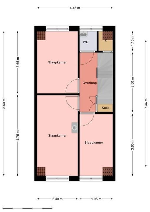 Oranjestraat 1 C, Leiden plattegrond-31