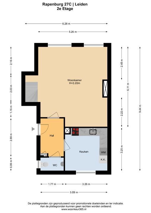 Rapenburg 27 C, Leiden plattegrond-30