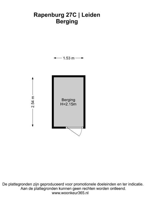 Rapenburg 27 C, Leiden plattegrond-30