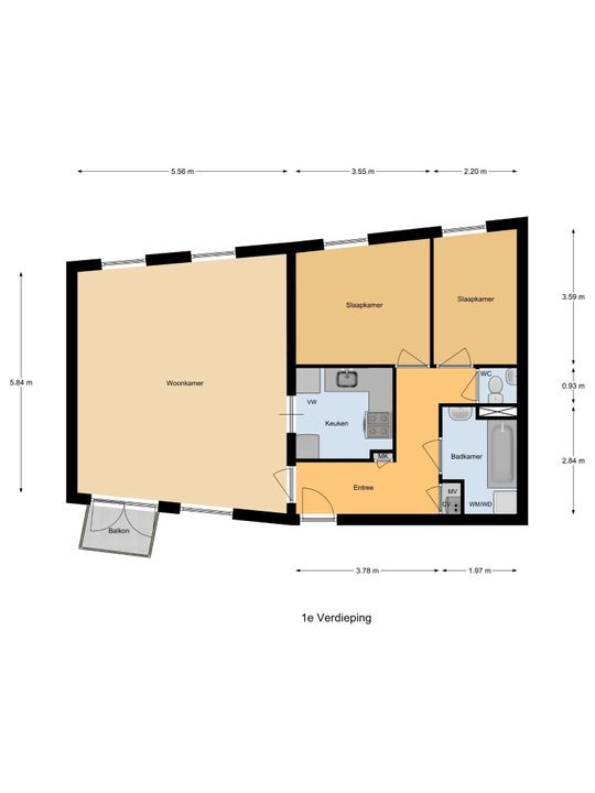 Langebrug 14, Leiden plattegrond-23