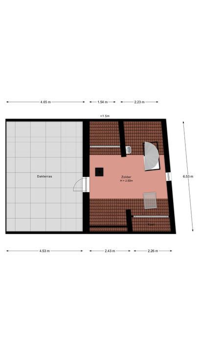 Breestraat 63 A, Leiden plattegrond-35