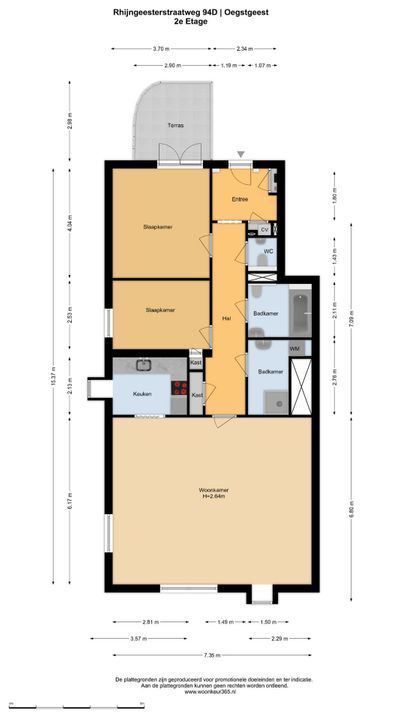 Rhijngeesterstraatweg 94 D, Oegstgeest plattegrond-39