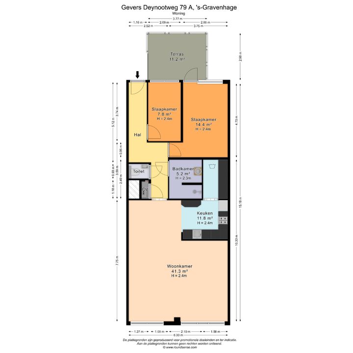 Gevers Deynootweg 79 A, Den Haag plattegrond-34