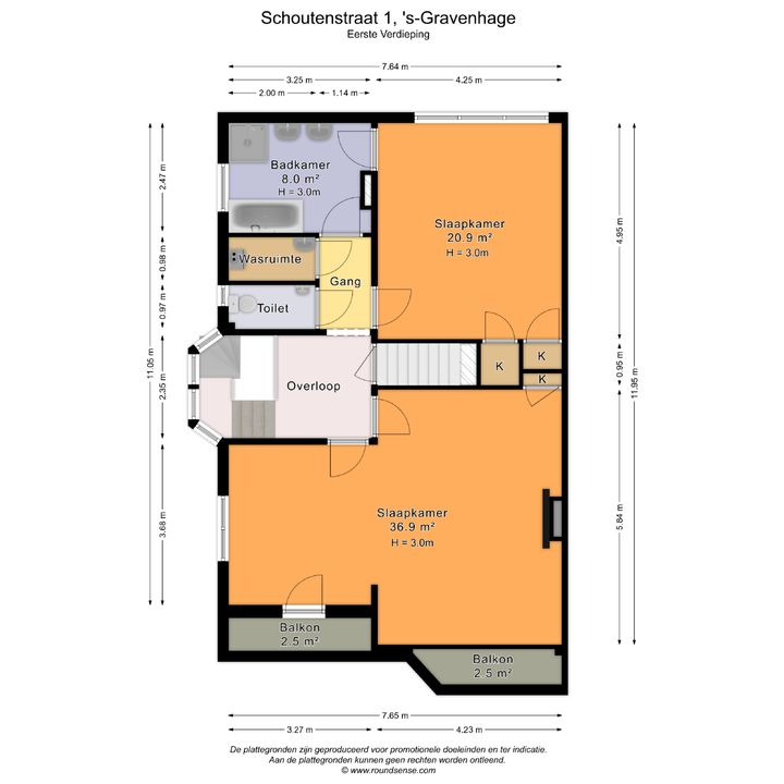 Schoutenstraat 1, Den Haag plattegrond-90