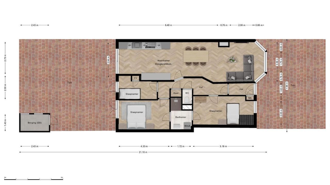 van Halewijnlaan 183, Voorburg plattegrond-49