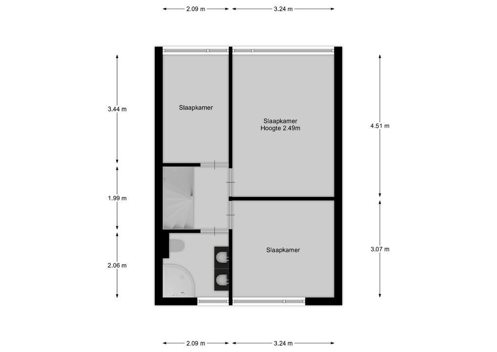 Oostindië 25, Kortenhoef plattegrond-24