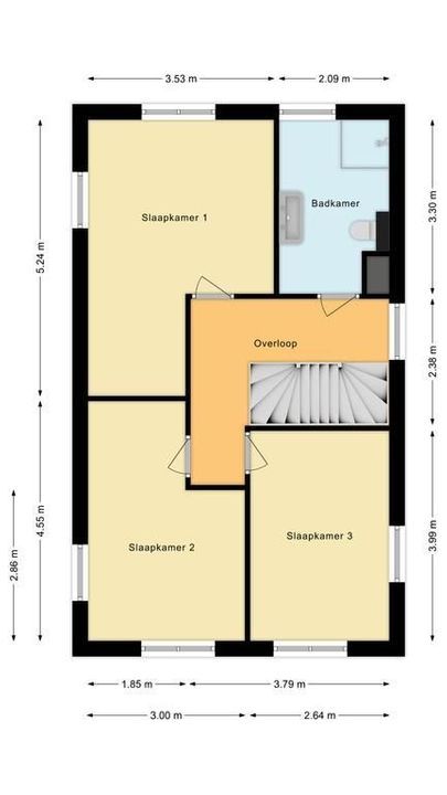 Weth. Visscherstraat 3, Wanneperveen plattegrond-59