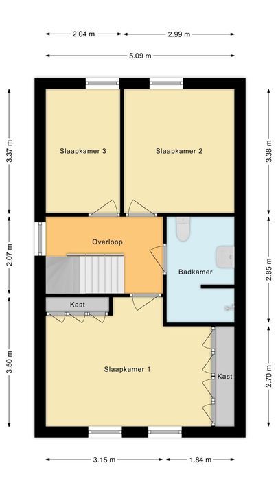 Munnikenland 24, Ruinerwold plattegrond-43