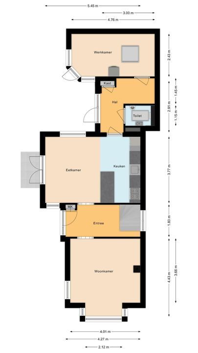 Comm d Vos v Steenwijklaan 34, Meppel plattegrond-37