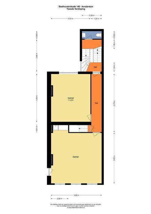 Stadhouderskade 140 -141, Amsterdam plattegrond-3