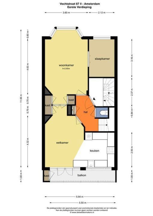 Vechtstraat 87 2 &3, Amsterdam plattegrond-43