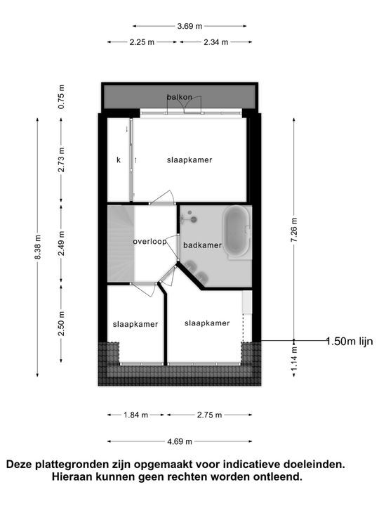 Thomas À Kempisstraat 28 B, Schiedam plattegrond-33