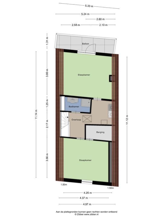 Westfrankelandsestraat 60 B, Schiedam plattegrond-16