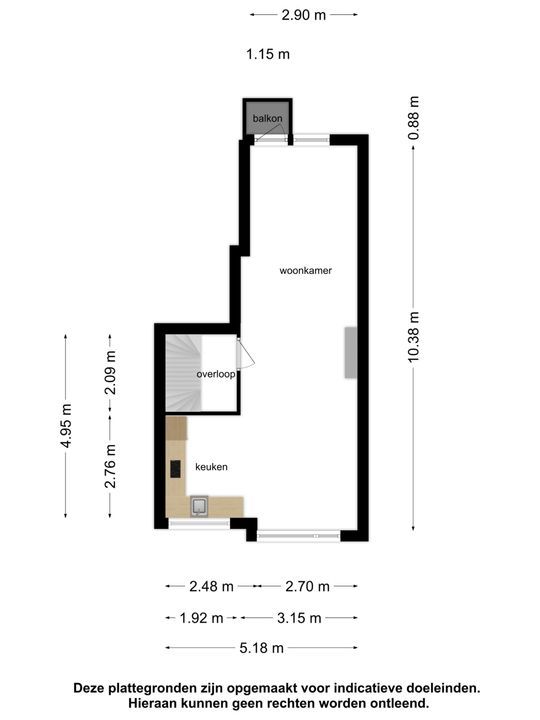 Buys Ballotsingel 31 A, Schiedam plattegrond-0