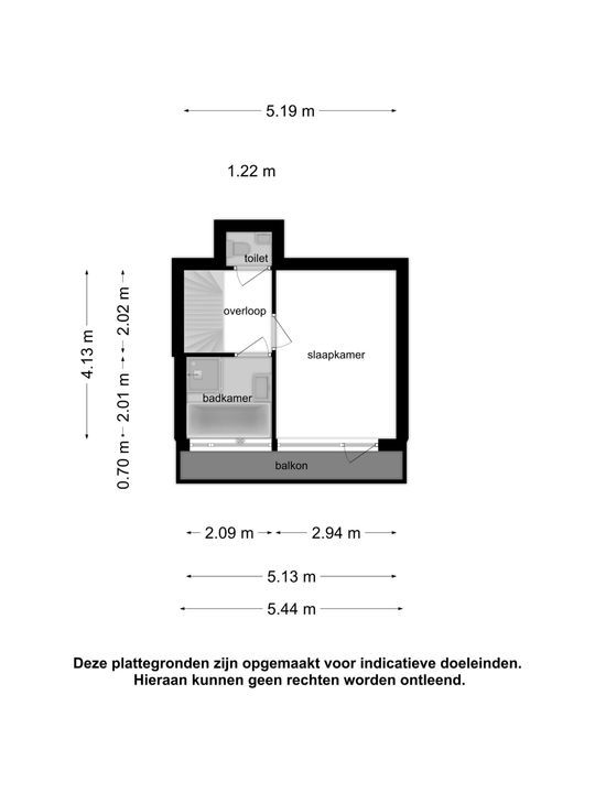 Buys Ballotsingel 31 A, Schiedam plattegrond-0
