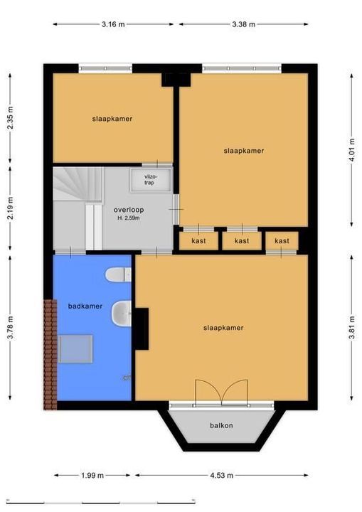 Singel 72, Bussum plattegrond-23