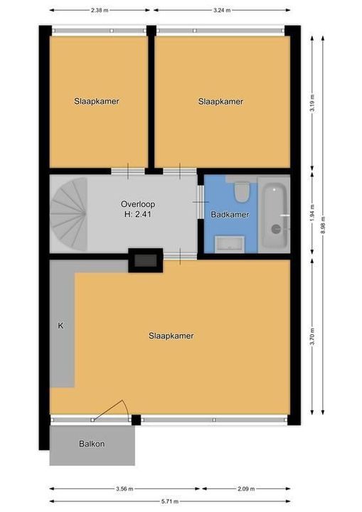 Lijsterlaan 23, Bussum plattegrond-30
