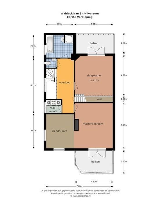 Waldecklaan 3, Hilversum plattegrond-51
