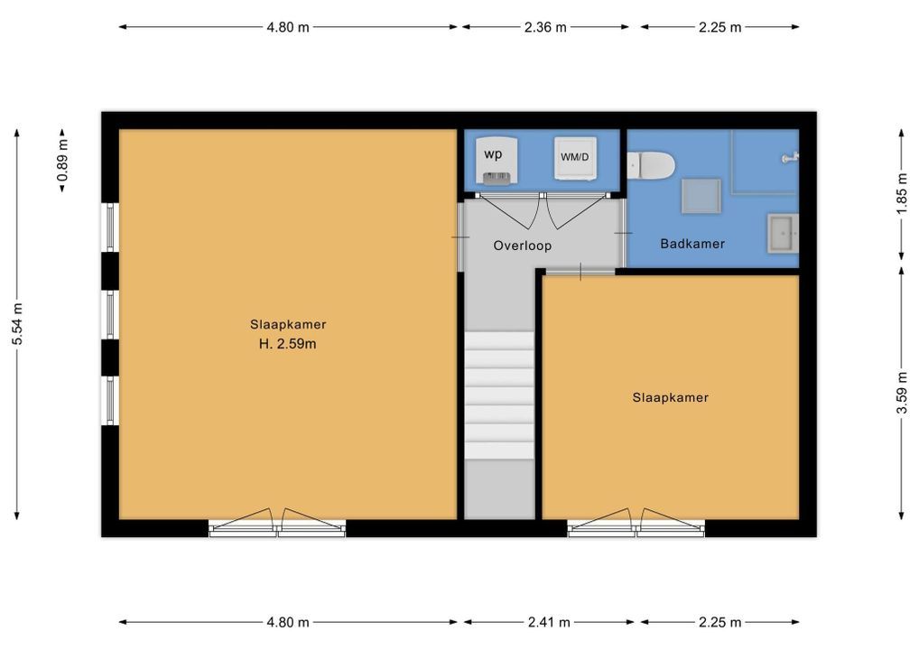 Van Riebeeckweg 44 B, Hilversum plattegrond-34