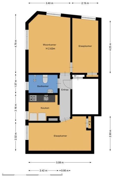 Eerste Kostverlorenkade 13 -2, Amsterdam plattegrond-19