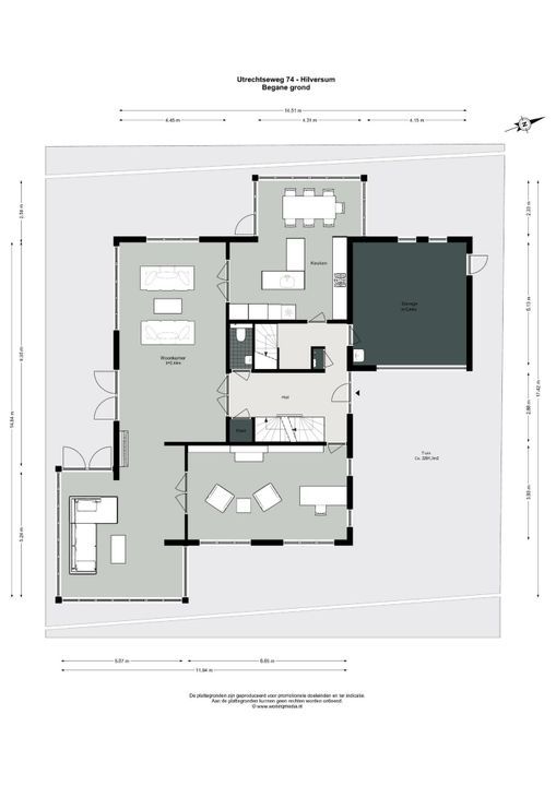 Utrechtseweg 74, Hilversum plattegrond-55