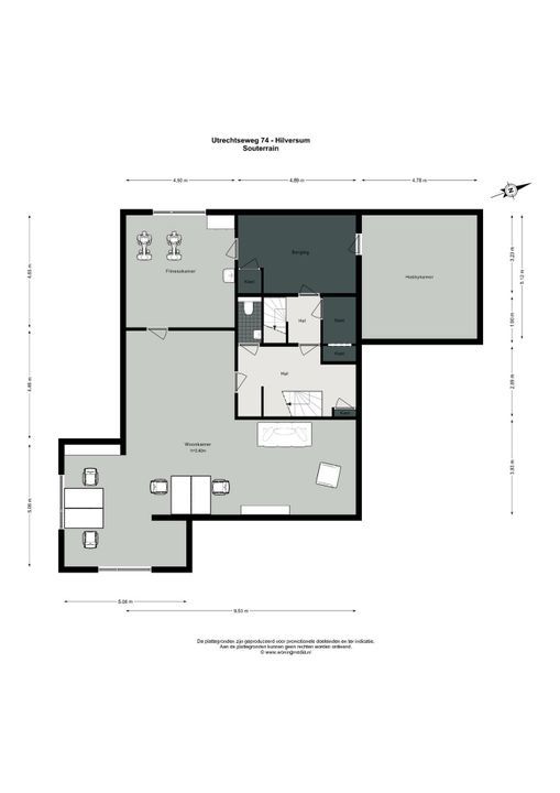 Utrechtseweg 74, Hilversum plattegrond-55