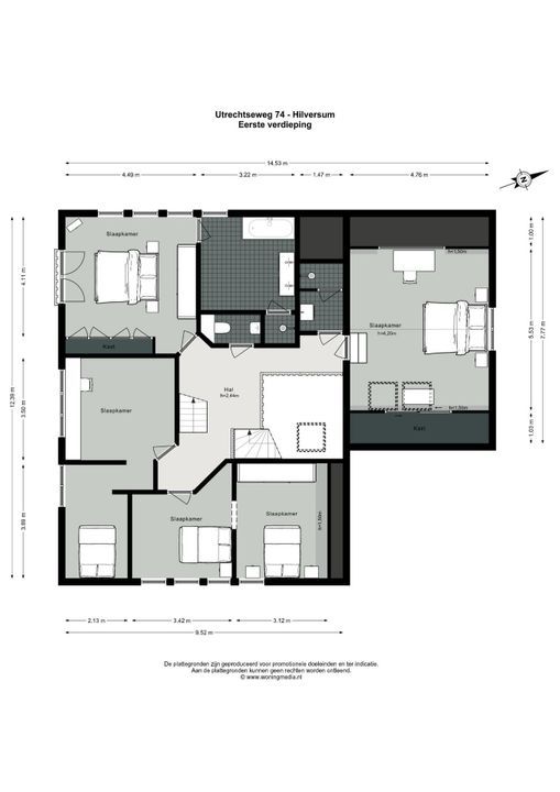 Utrechtseweg 74, Hilversum plattegrond-55