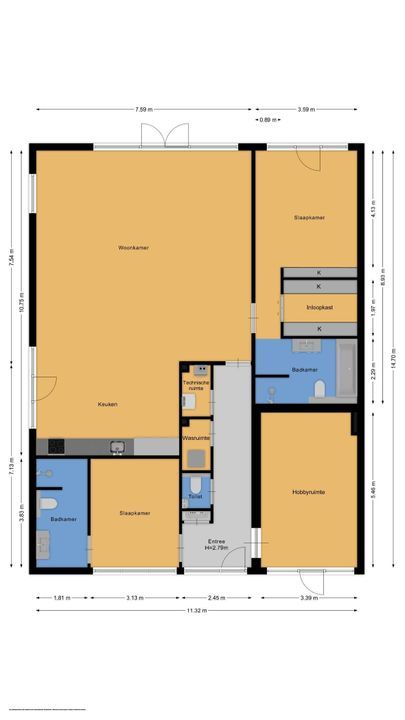 Kleine Johanneslaan 16, Bussum plattegrond-51