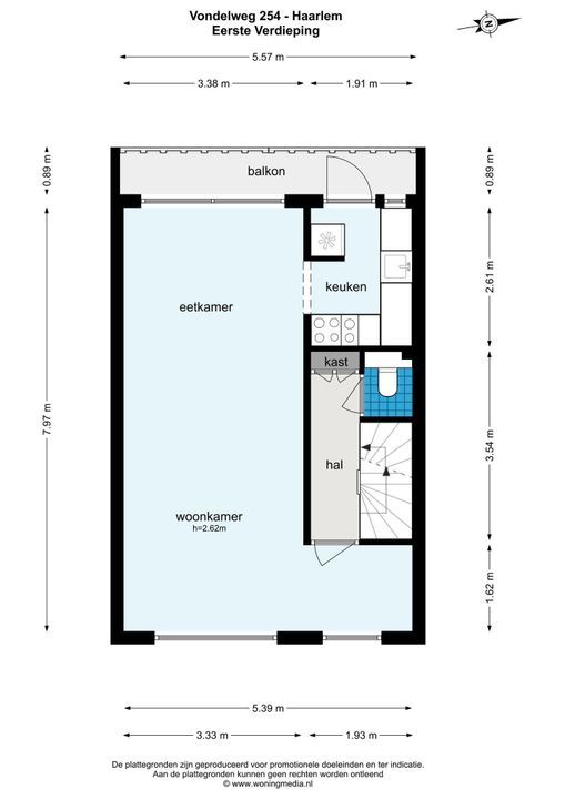 Vondelweg 254, Haarlem plattegrond-34