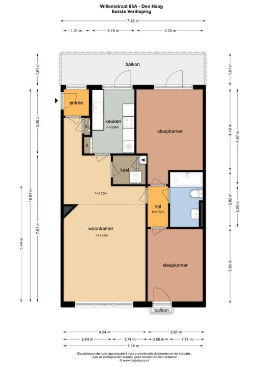 Willemstraat 85 A, Den Haag plattegrond-25