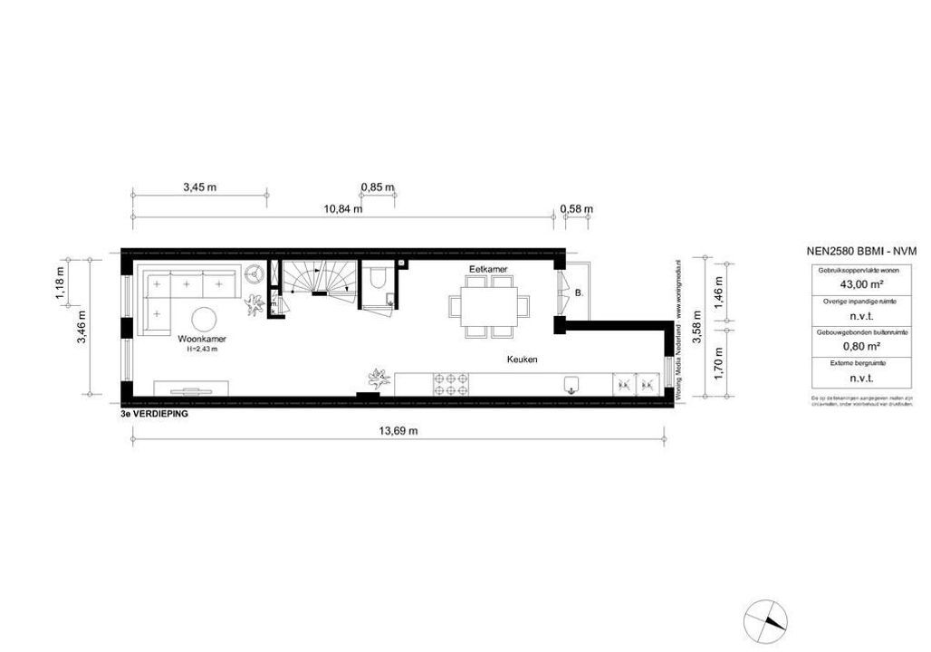 Kinkerstraat 8 III, Amsterdam plattegrond-21