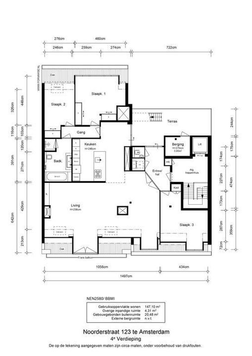 Noorderstraat 123 + PP, Amsterdam plattegrond-46