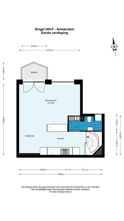 Singel 200 F, Amsterdam plattegrond-32