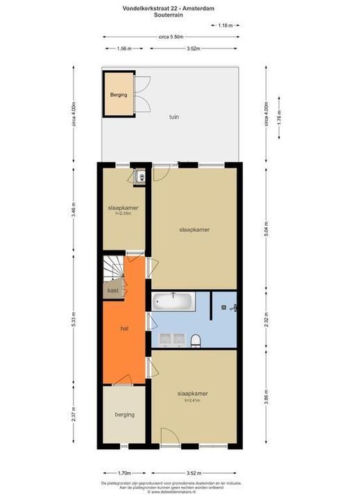 Vondelkerkstraat 22 H, Amsterdam plattegrond-24