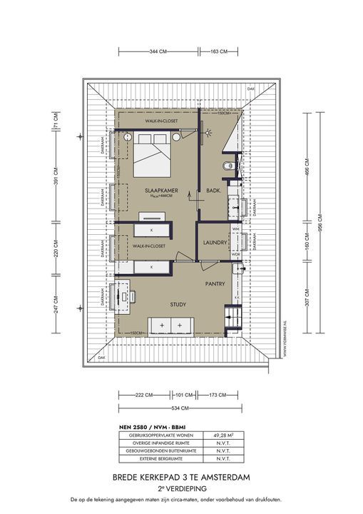 Brede Kerkepad 3, Amsterdam plattegrond-49