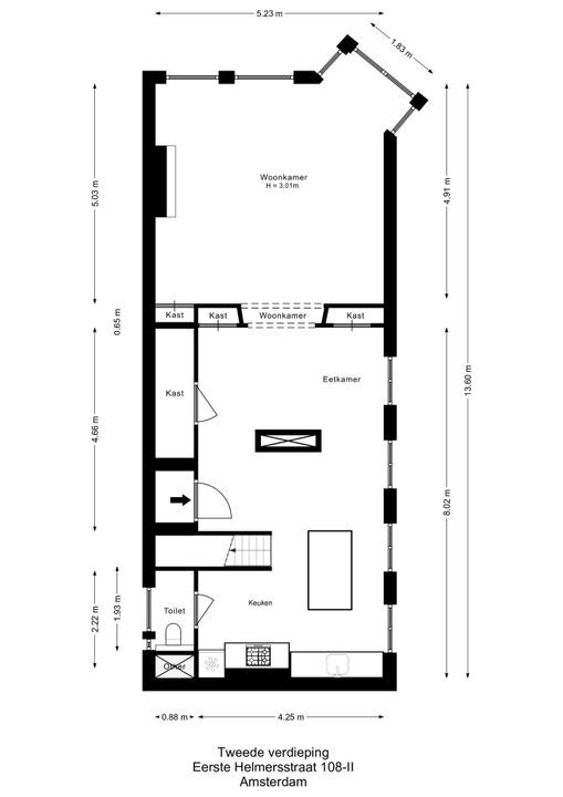 Eerste Helmersstraat 108 2, Amsterdam plattegrond-38