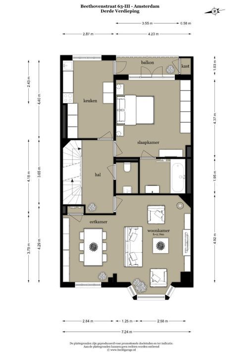 Beethovenstraat 63 3, Amsterdam plattegrond-48